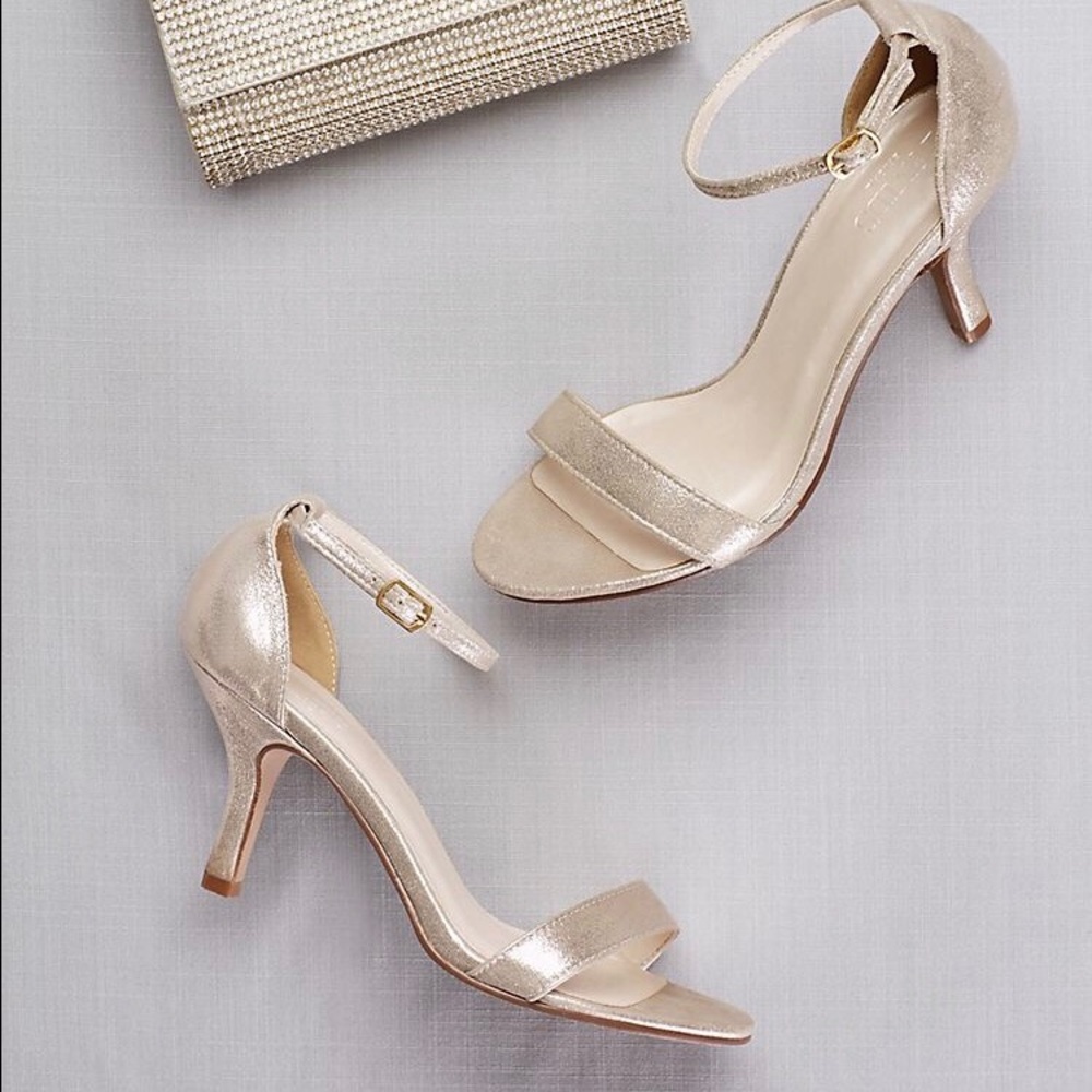 Ankle strap, 3 inch heals from David’s bridal